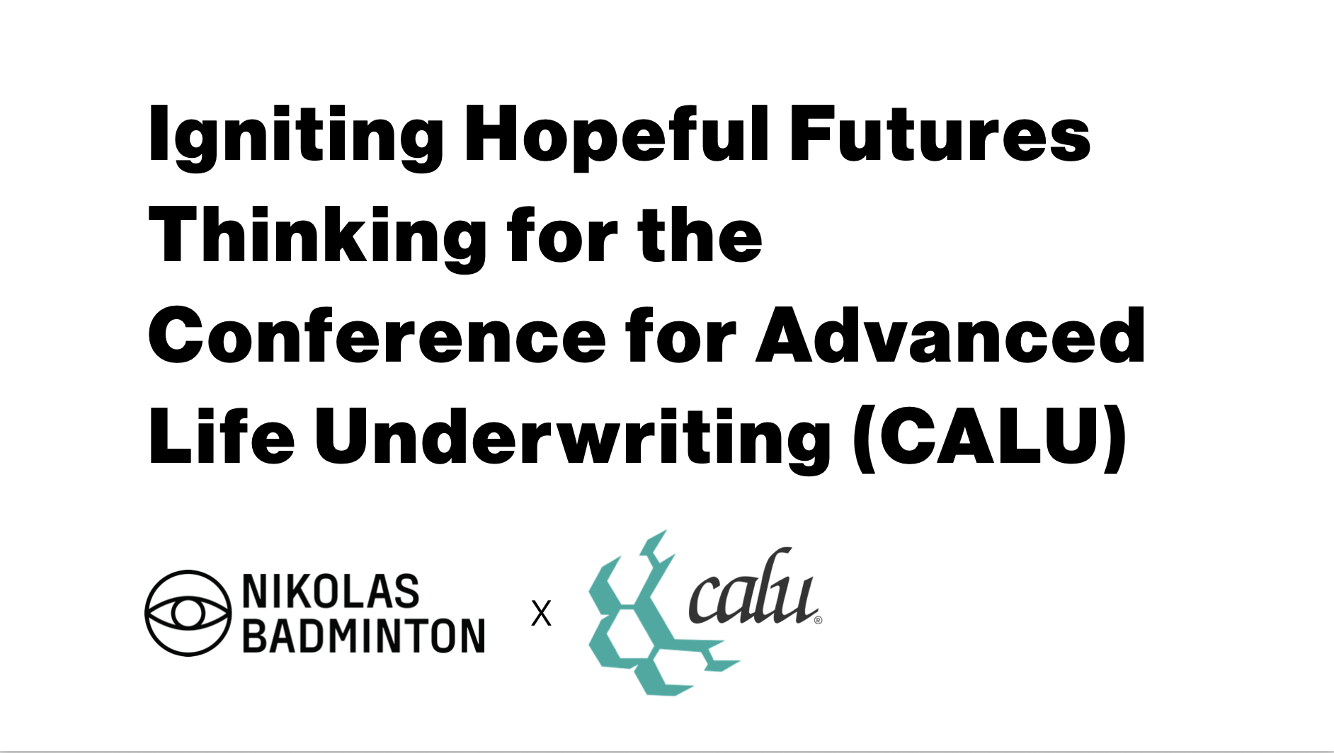Calu Riveiro Igniting Hopeful Futures Thinking for the Conference for Advanced Life ...